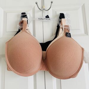 NWT Nautica 3 Pack Lightly Lined Soft  Hidden wire Comfort Strap  Bras Sz 42D